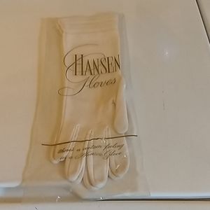 Vintage long white dress gloves Hansen